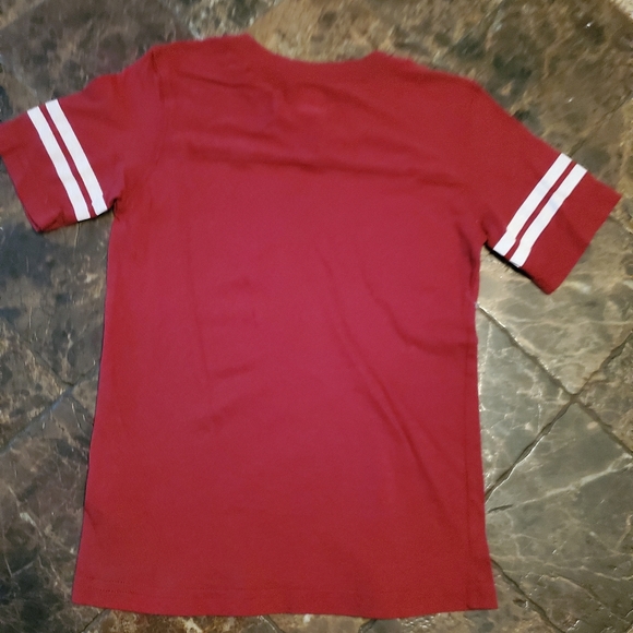 5/25 Soffe Maroon White Varsity Stripes Shirt M - Picture 3 of 5